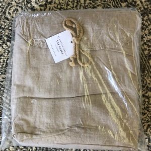 Parachute Heather Percale Top Sheet - Full/Queen, Light Tan.